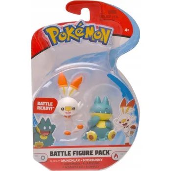 Figurka Pokémon Battle Set 2 Bojové Figurky MUNCHLAX a SCORBUNNY 97626