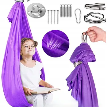 Hra na zahradu TERAPEUTICKÁ HOUPAČKA PRO DĚTI S AUTISMEM ADHD 280 x 150 cm 360° MĚKKÁ