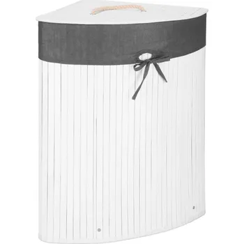 Koš na prádlo Volně stojící koš na prádlo Springos 60 l bílý, šedý