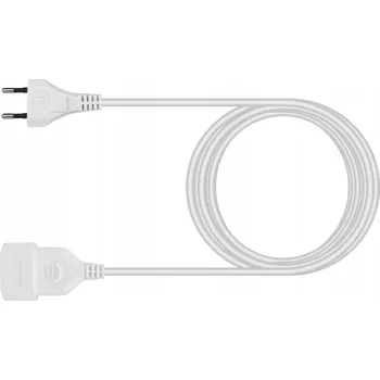 Napájecí kabel Prodlužovací kabel 1,5m / 1 zásuvka s uzemněním bílý / PPS11