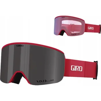 Lyžařské a snowboardové brýle GIRO AXIS S2 S1, dvě vyměnitelné čočky, červené