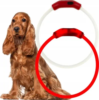 Obojek pro psa Silikonový svítící obojek pro psa Wesoły Pupil vel. M