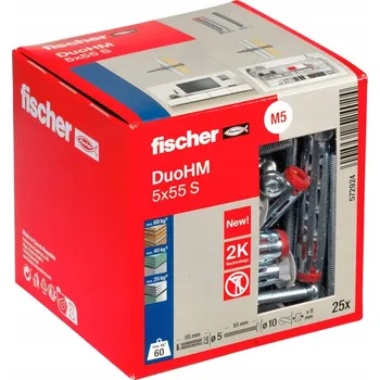 Vrták Hmoždinky do sádrokartonu Fischer 10 x 55 mm 25 ks