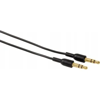 Audio kabel Hama Propojovací kabel, 3,5 mm jack, zástrčka - zástrčka, 0,5 m, černý audio kabel