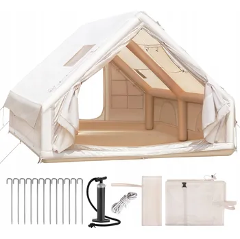 Stan Nafukovací Stan pro 6-8 Osob se 2 Střešními Okny, Kempingový Stan 12 m²