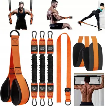 POPRUHY PRO CVIČENÍ ZÁVĚSNÉ TRÉNINKOVÉ POPRUHY NASTAVITELNÁ VÝŠKA ODOLNÉ