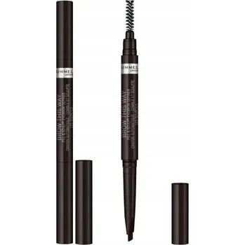 Tužka na obočí Rimmel Brow This Way tužka na obočí se štětečkem 2 v 1, odstín 004 Soft Brown