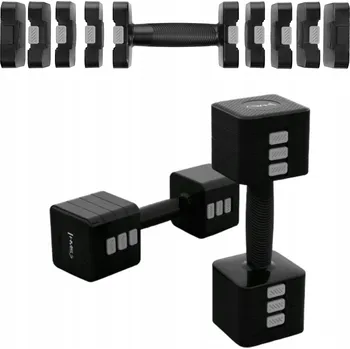 Černé Nastavitelné Činky HMS 2x5kg Sada Závaží pro Fitness 10kg