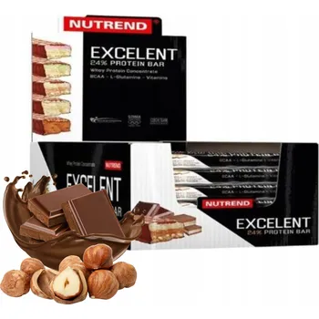 Proteinová Tyčinka Excelent Protein Bar 18ks Čokoláda Ořech NUTREND
