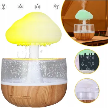 Obraz ZVLHČOVAČ VZDUCHU S DEŠŤOVÝM OBLAKEM, AROMATERAPIE DIFUZÉR, LAMPičKA VE TVARU HŘÍBKU 300ML