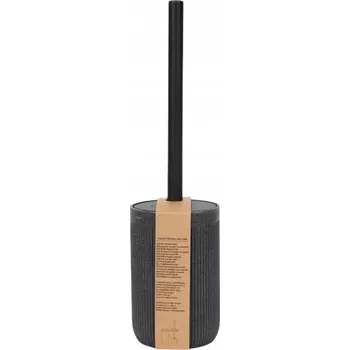 WC štětka ELEGANTNÍ STOJÍCÍ WC ŠTĚTKA S UZAVÍRATELNOU NÁDOBOU BERLO WC ČERNÁ