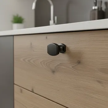 Nábytkové kování Giusti Knopka AMADORA / Černá matná