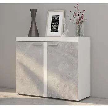 Komoda FALCO Komoda Rizo 2D Odstín: Bílá/beton