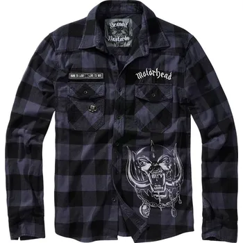 Pánská košile Košile Brandit Motörhead Checkshirt - černá-šedá, XL