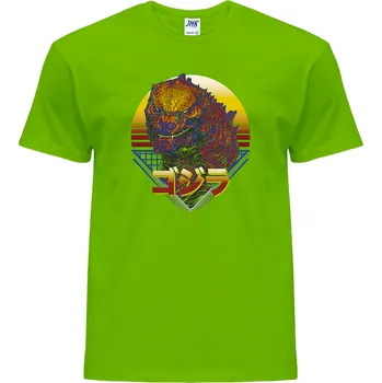 Pánské tričko levne-bavlnene-tricko-potisk-Godzila Barva: Lime - limetková, velikost: XL