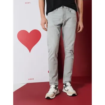 Pánské džíny Sinsay - Džíny slim se sepraným efektem - béžová - 280HR-02J - 280HR-02J-32