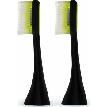 Domácí spotřebič Náhradní hlavy pro zubní kartáček ToothWave Soft Large Černý 2 ks