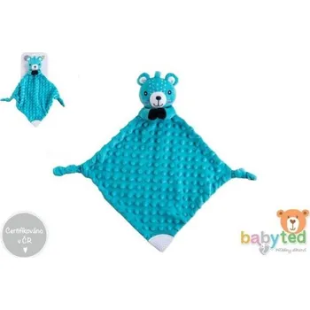 Medvídek usínáček babyted kousátko, chrastítko plyš 25x25cm na kartě v sáčku 0m+