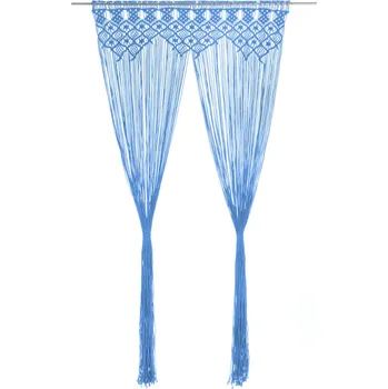 Závěs Macramé závěs modrý 140 x 240 cm bavlna Modrá323989