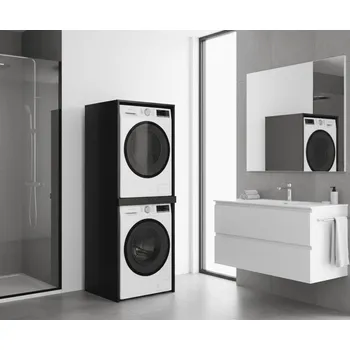 Koupelnový nábytek Elvisia Skříňka na pračku a sušičku | černá