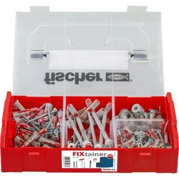 Hmoždinka Sada hmoždinek FixTainer DuoLine (548864) 181 ks FISCHER Sada hmoždinek duopower 6x30(60), 8x40(30), duotec 10(8), duoblade (20)+ vruty 4,5x40, 5x60, 5x7
