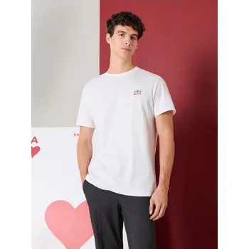 Oblečení a móda Sinsay - Bavlněné tričko s nápisem - bílá - 318HL-00X - 318HL-00X-3XL