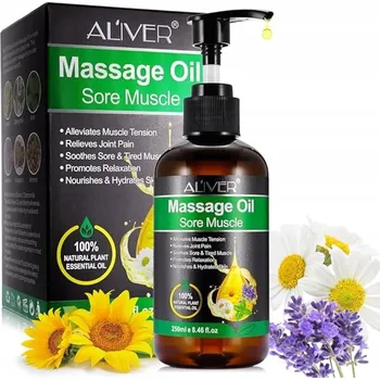 Masážní přípravek Aliver Massage Oil Sore Muscle - masážní olej na svaly, klouby