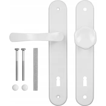 Dveřní kování Interiérová klika MK Dlouhá, štítek s otvorem pro klíč