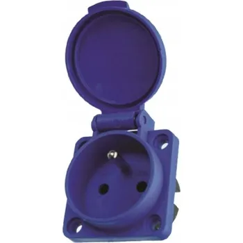 Elektrická zásuvka Zásuvka panelová s uzemněním modrá IP54 Pawbol D.3153