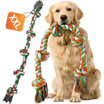 Hračka pro psa VELKÁ HRAČKA PŘETAHOVADLO Z PROVÁZKY S UZLY, SILNÉ XXXL 95 cm