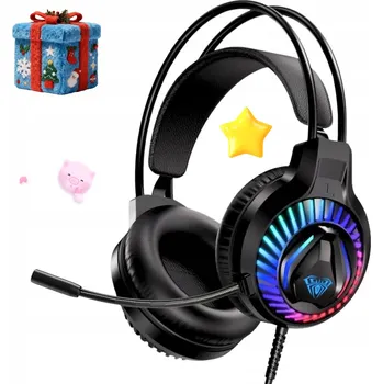 Sluchátka HERNÍ SLUCHÁTKA DRÁTOVÁ USB + JACK 3,5 MM PRO PC A NOTEBOOK