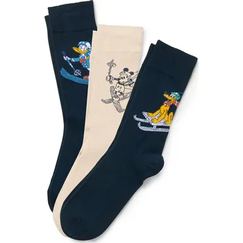 Pánské ponožky 719469 - Tchibo - Ponožky »Mickey and Friends« - pro muže - vel. 41-43 - barva: modrá/s potiskem