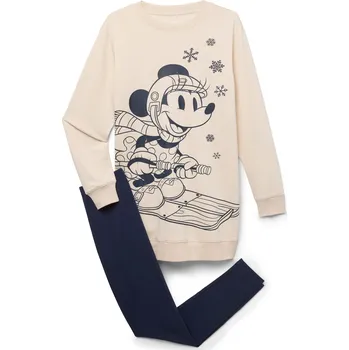 Dámské pyžamo 722008 - Tchibo - Pyžamo s legínami »Mickey and Friends« - pro ženy - vel. L 44/46 - barva: modrá