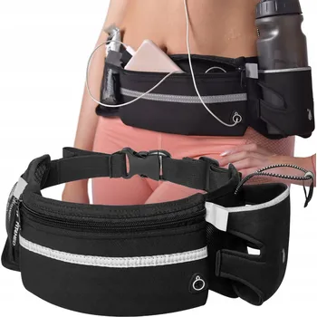 Ledvinka Běžecký pás Fit4Med černý, 4 kapsy, s reflexními prvky