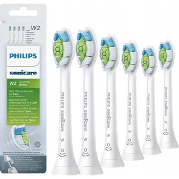 Péče o chrup Náhradní Hlavice pro sonické kartáčky Sonicare Philips W2 Optimal White, 6 ks HX6066