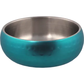 Miska pro psa Miska Dog Fantasy s dvojitou stěnou tyrkysová 12cm 376ml