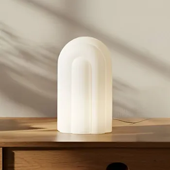 Lampička Lucande LED stolní lampa Lunja, bílá, sklo, 30 cm, CCT - Základna - Ø 17,7 cm 1 x 6,6 W LED - Doprava zdarma