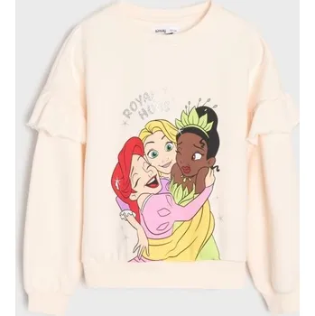 Dětská móda Sinsay - Mikina s kulatým výstřihem s potiskem Princess - pastelová růžová - 403HS-03X - 403HS-03X-104