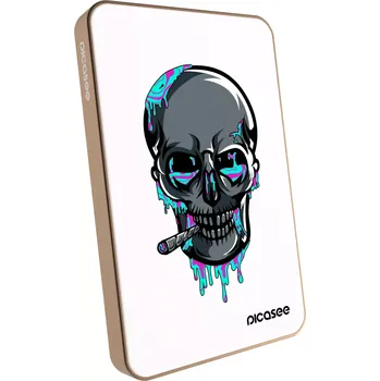 Powerbanka Picasee Powerbanka s MagSafe 5 000 mAh Zlatá - EARTH - Lebka 3.0