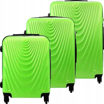 Gravitt sada 3 cestovních kufrů na kolečkách, materiál ABS, kódový zámek