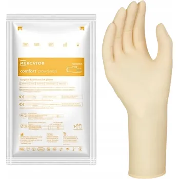 Vyšetřovací rukavice Chirurgické rukavice sterilní pudrované Comfort MERCATOR 50 párů velikost 7.0