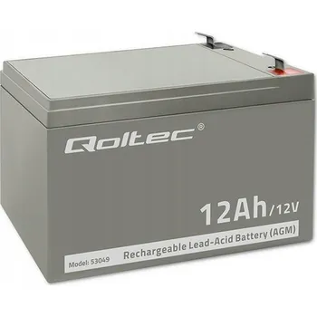 Záložní baterie AKUMULÁTOR AGM QOLTEC LONGLIFE 12V 12AH BEZÚDRŽBOVÝ AUTÍČKO KOLO UPS