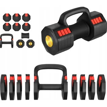 Nastavitelný Kettlebell Činka 3v1 HMS 11 kg Podpěra na Kliky Fitness