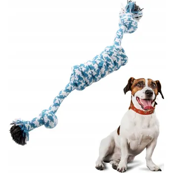 Hračka pro psa PŘETAHOVADLO PRO PSY BAVLNĚNÉ HRAČKA PRO PSY S UZLY 26cm WOOFY