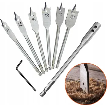 Vrták VRTÁKY DO DŘEVA S PRODLOUŽENÍM SADA 6 KS. 10-25MM