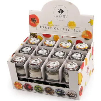 Svíčka Malá vonná svíčka ve skle s jmenovkou 28 g Fruit, Floral, velké, (Fruit) mix č. 3