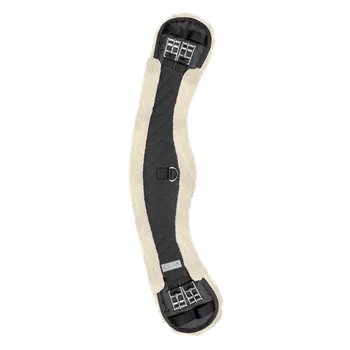 Jezdectví Drezurní podbřišník Waldhausen Moon - s beránkem, černá/přírodní , 40 cm