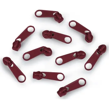 Zip Jezdec ke spirálovým zipům No 3 pro metráž typu POL, malé, 178 bordó