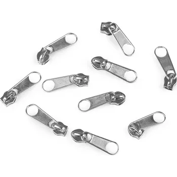 Zip Jezdec ke spirálovým zipům No 3 pro metráž typu POL, malé, 031 nikl