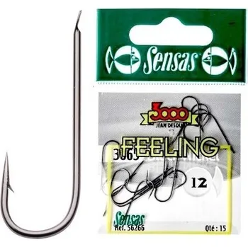 Rybářský háček 15ks - Háček Sensas Feeling 3065 Black Velikost 12